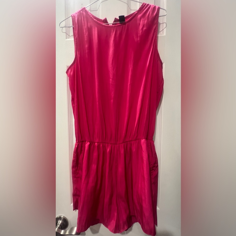 GAP Pink Sleeveless Romper with Pockets
